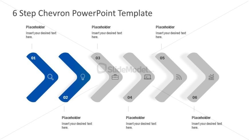 PPT Editable Chevron Diagram