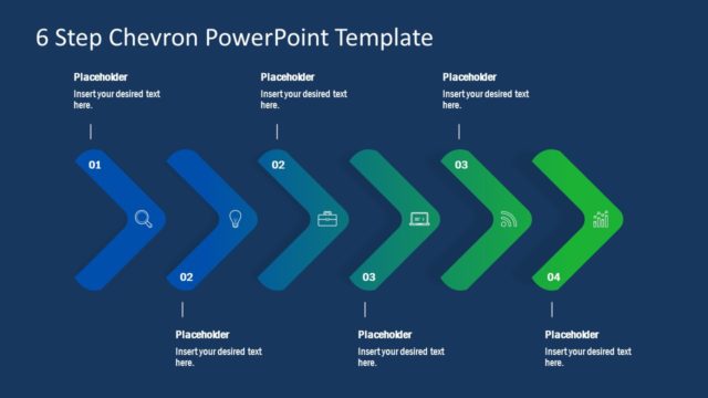Flat PowerPoint infographic Chevron