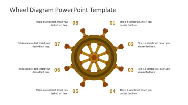 8-Step Ship Wheel Diagram for PowerPoint