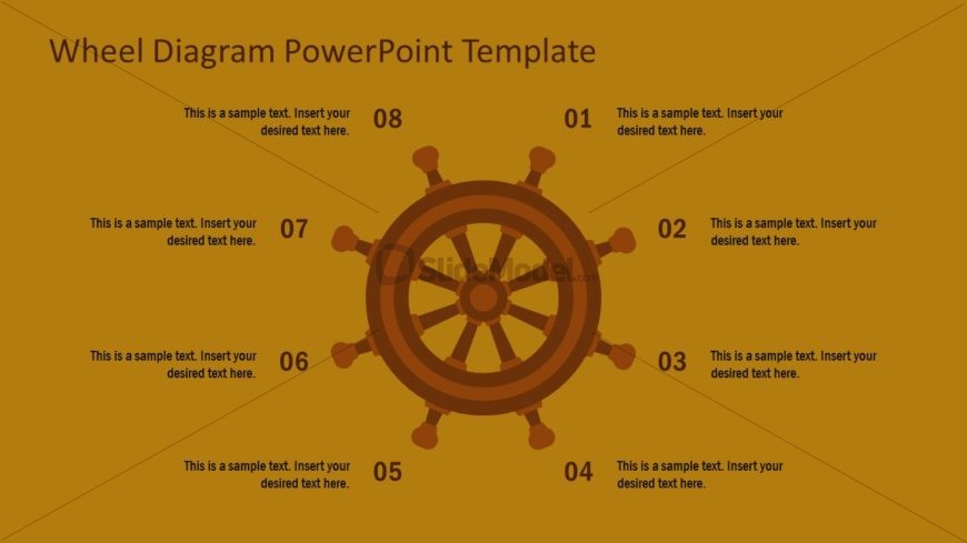 Ship Wheel Diagram Design PPT