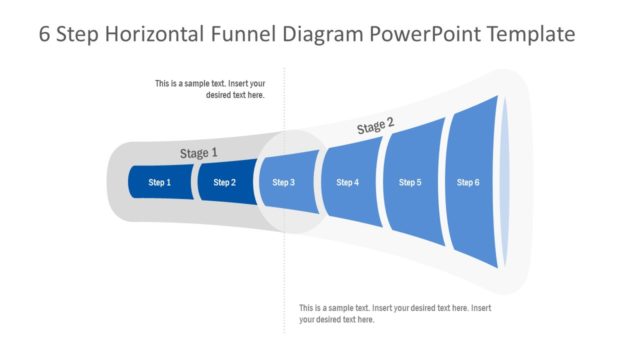 Blue Funnel Diagram of PowerPoint