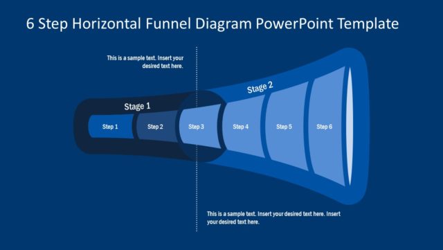 6 Steps Horizontal Funnel PowerPoint - SlideModel