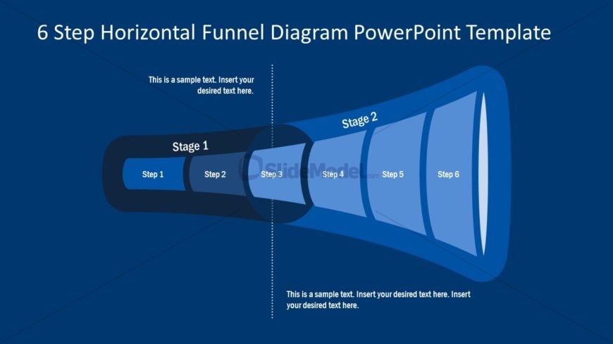 Presentation of 6 Steps Blue Funnel