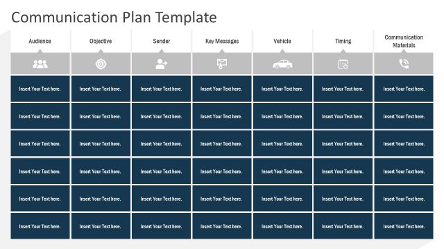 Communication Plan Table PowerPoint Template