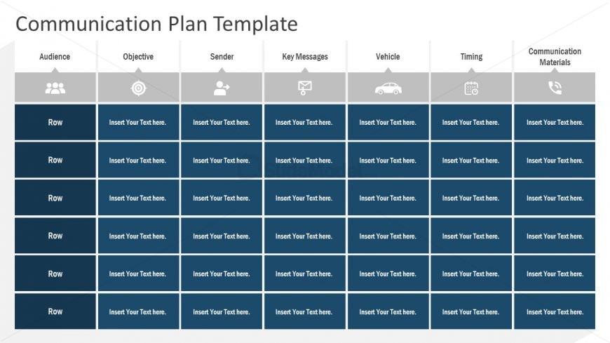 PPT Communication Plan Infographics