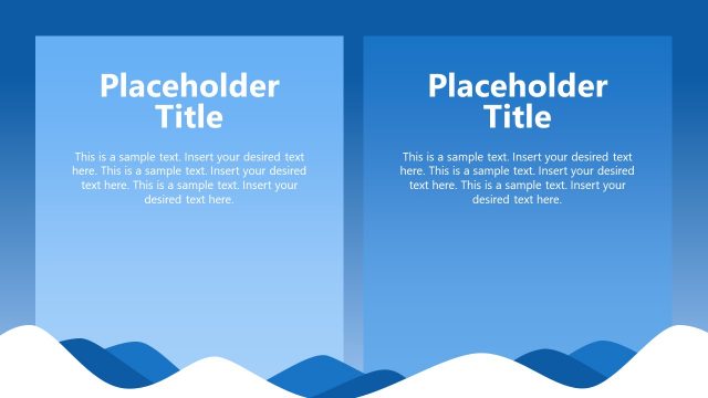 Two Columns Diagram with Placeholder Text