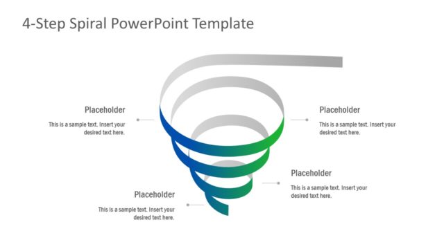 4-Step Spiral PowerPoint Template