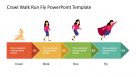 Chevron Crawl Walk Run Fly Diagram Template - SlideModel