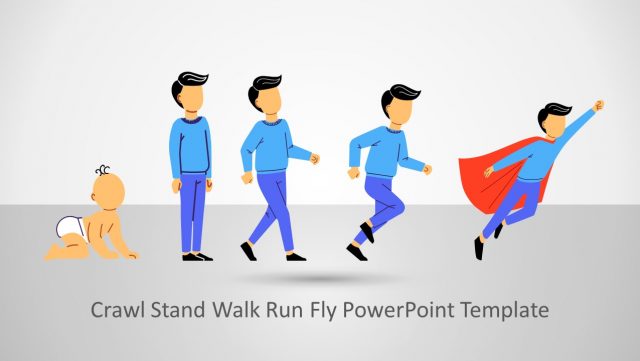 Man Crawl Stand Walk Run Fly PowerPoint - SlideModel