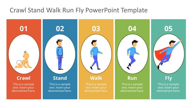 5 Frame Crawl Stand Walk Run Fly Presentation