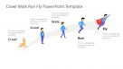 Arrow Shape Crawl Stand Walk Run Fly Template - SlideModel