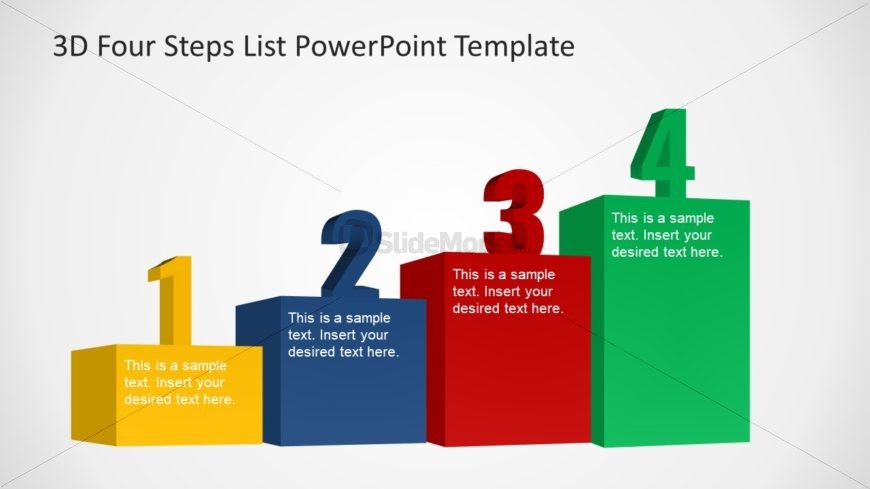 Presentation of Bar Chart 4 Steps