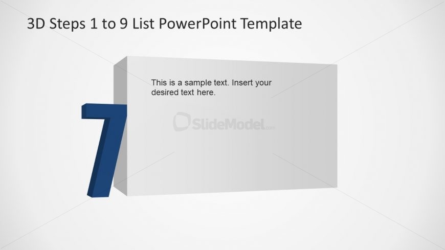 PowerPoint Number 7 List 3D Template 