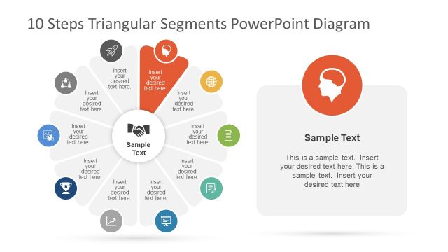 PowerPoint 10 Steps Diagram Circular Design