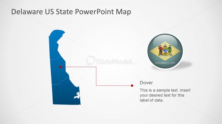 Creative Map of Delaware PPT