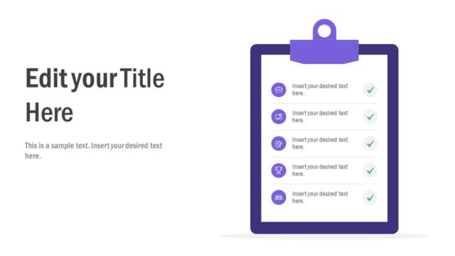 5 Step Check List PowerPoint Template