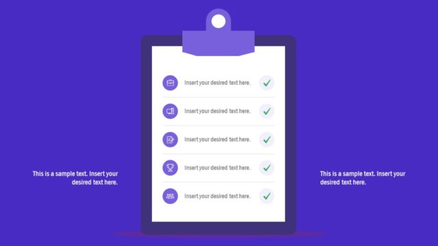 Checklist Clipboard 5 Steps Template