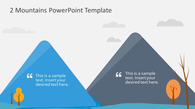 PowerPoint 2 Mountains Business Metaphor