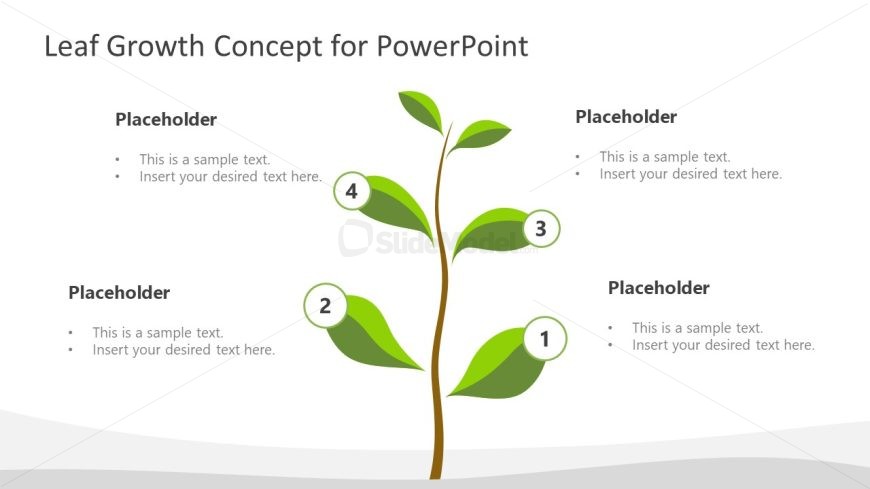 Leaf Growth Concept Template for PowerPoint