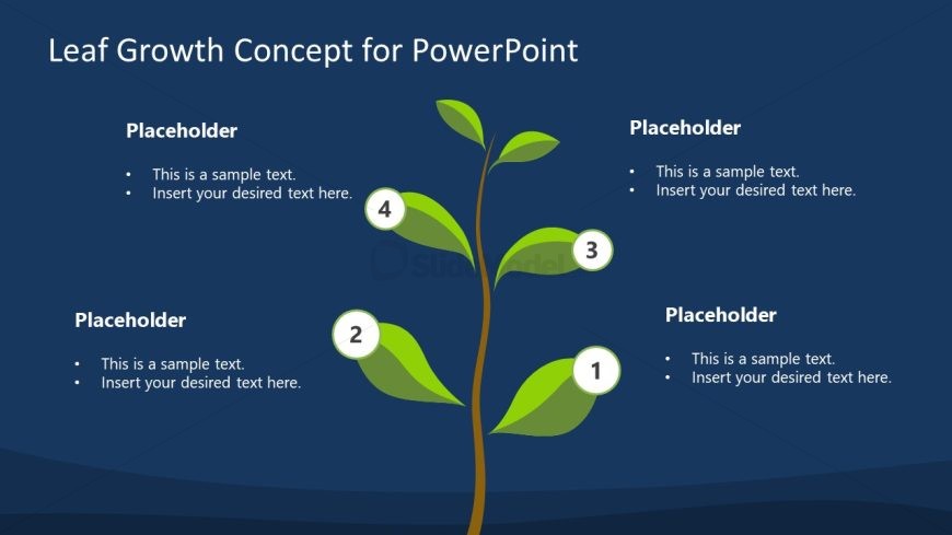Leaf Growth Concept PowerPoint Slide