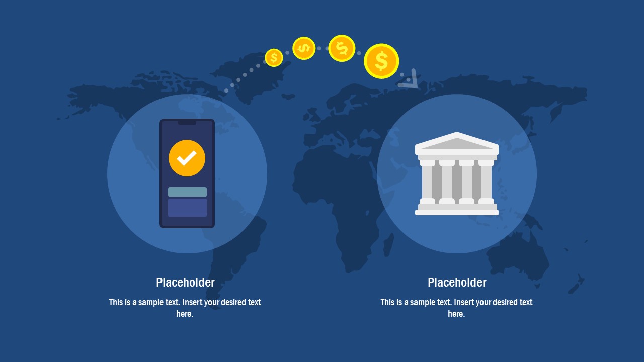 Money Transfer Slides For PowerPoint SlideModel