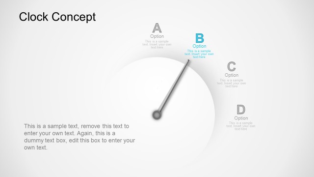 Option B Clock Business Concept PowerPoint Templates