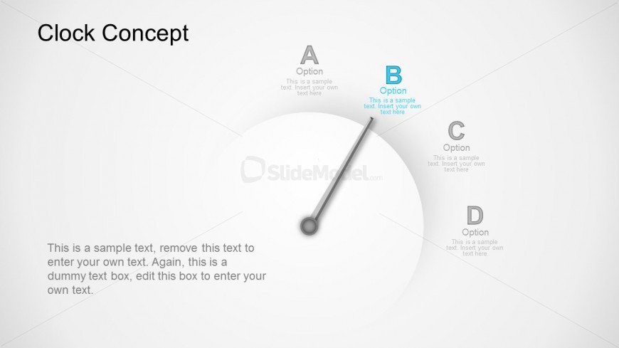PowerPoint Business Time Concept With Clock Vector