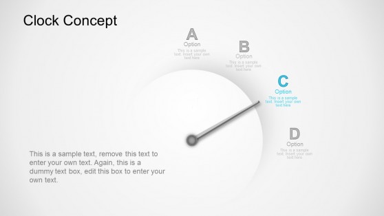 Option C Clock Business Concept PowerPoint Templates