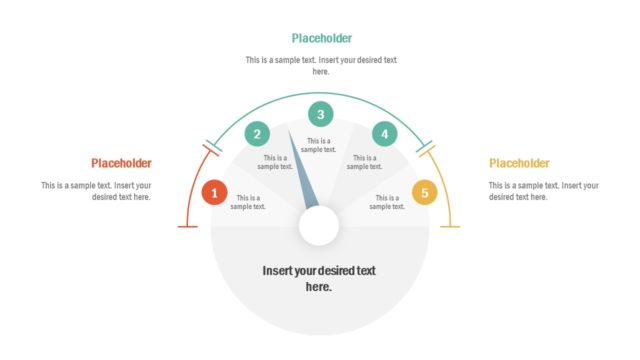 5 Step Simple Gauge for PowerPoint