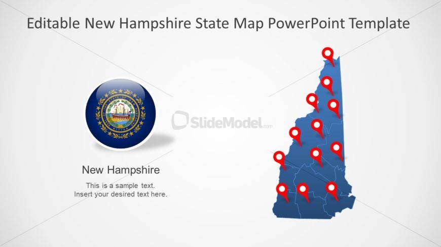 Editable PowerPoint Map for New Hampshire