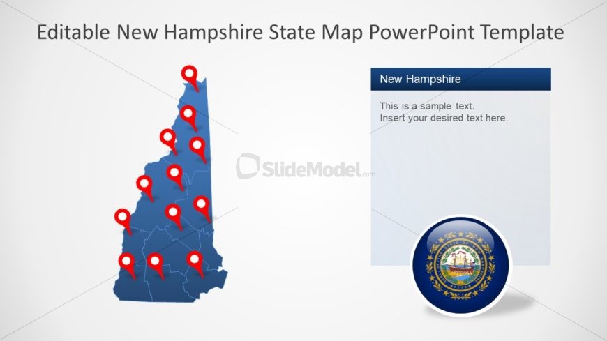 Business Silhouette Map of New Hampshire