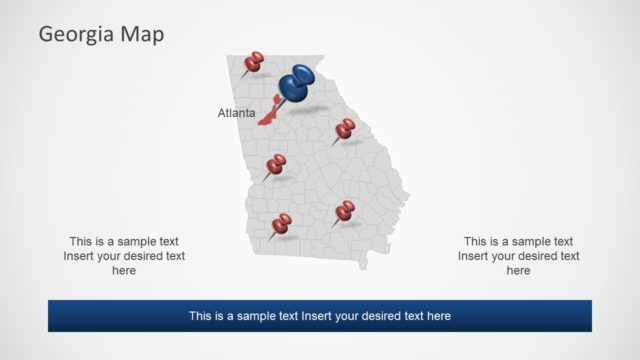 Georgia and Atlanta Map PowerPoint