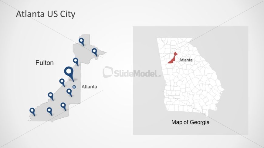 Presentation of Atlanta Map Location Pins