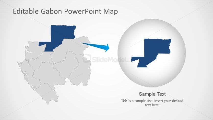 Editable Gabon Country Map PPT Presentation Template 