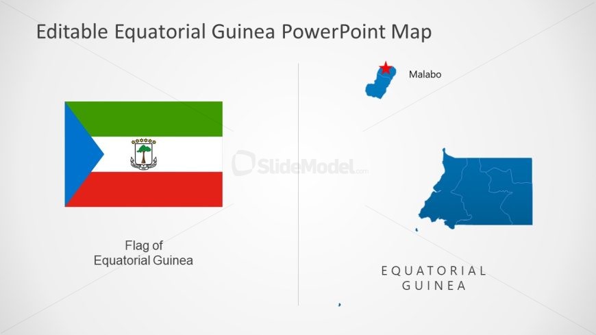 Flag of Equatorial Guinea Slide with Equatorial Guinea Map