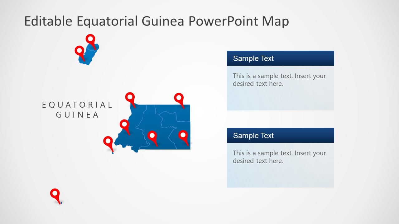 Editable Equatorial Guinea PowerPoint Map