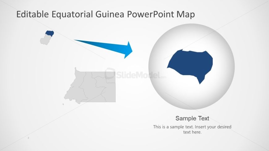 Editable Equatorial Guinea Country Map PPT Presentation Template 