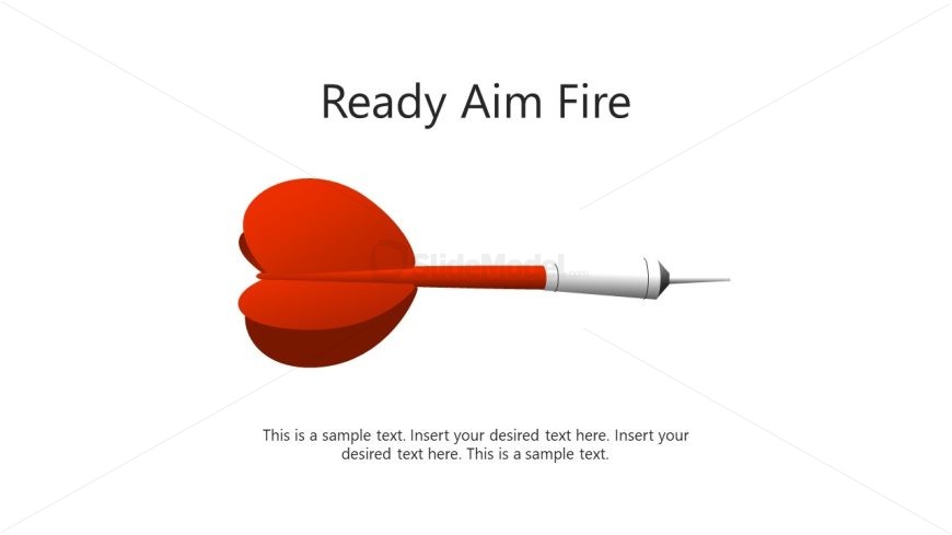 Slide with White Background - Ready Aim Fire PPT Template 