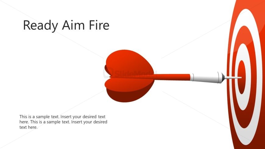 Customizable Ready Aim Fire PowerPoint Shapes 