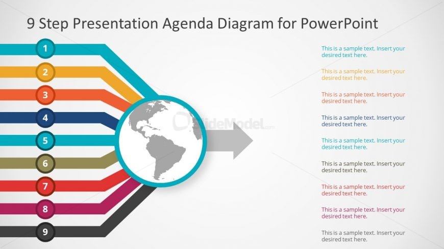 9 to 1 Agenda PowerPoint Template