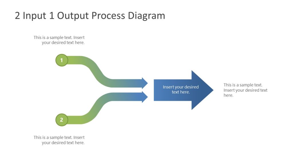 Two Input One Output Arrows PowerPoint Diagram Template - SlideModel