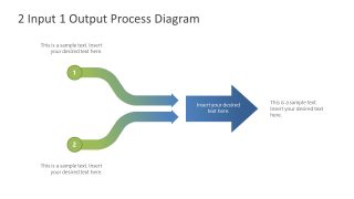 Customizable Two Input One Output Arrows PowerPoint Template 