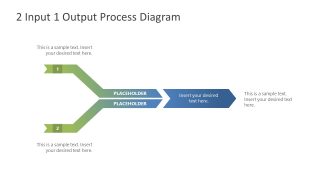 Two Input One Output Arrows PPT Diagram Template 