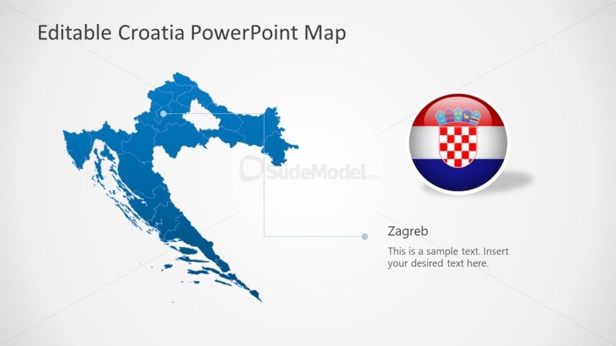 Template Slide for Croatia Map Presentation 