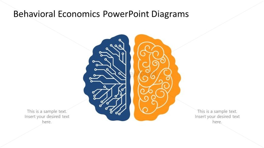 Brain Diagram for Behavioral Economics PowerPoint Template 