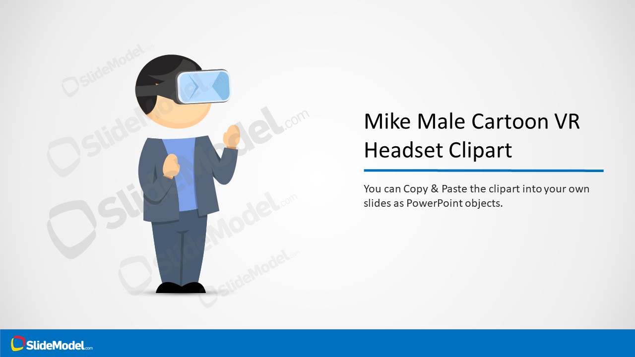 Mike Male Cartoon VR Headset Clipart for PowerPoint - SlideModel