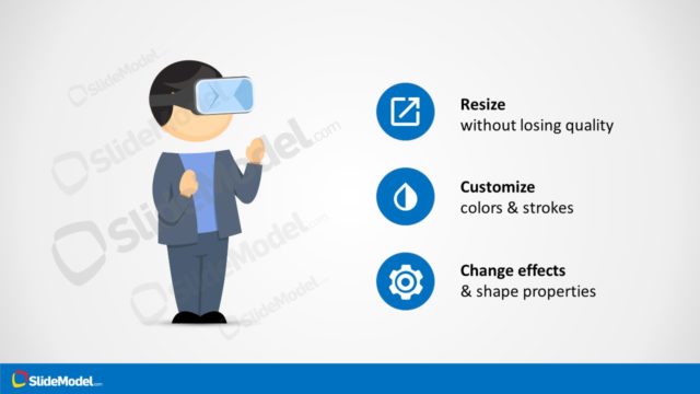 Male Mike Cartoon VR Headset Template