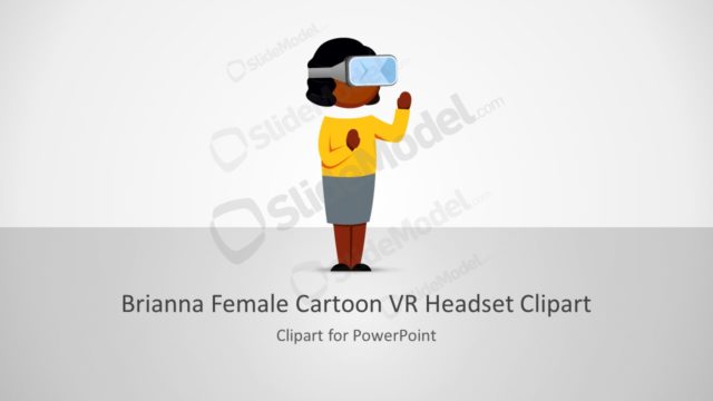 Brianna Female Cartoon VR Headset Clipart for PowerPoint
