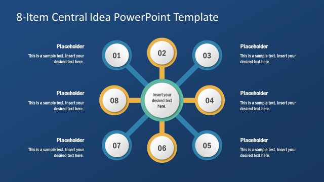 Editable Spoke Diagram 8 Steps