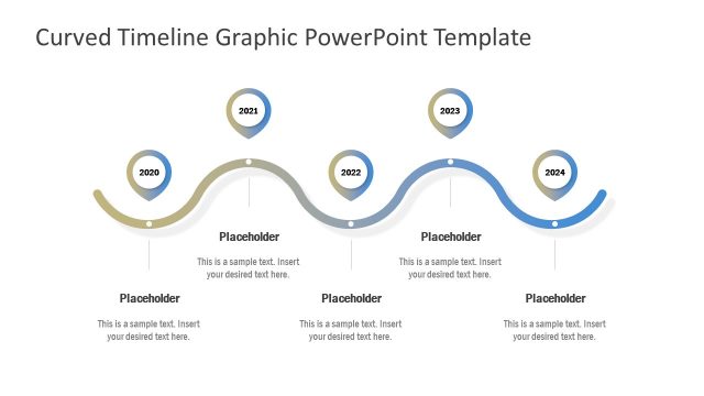 PowerPoint Curved Timeline Gradients
